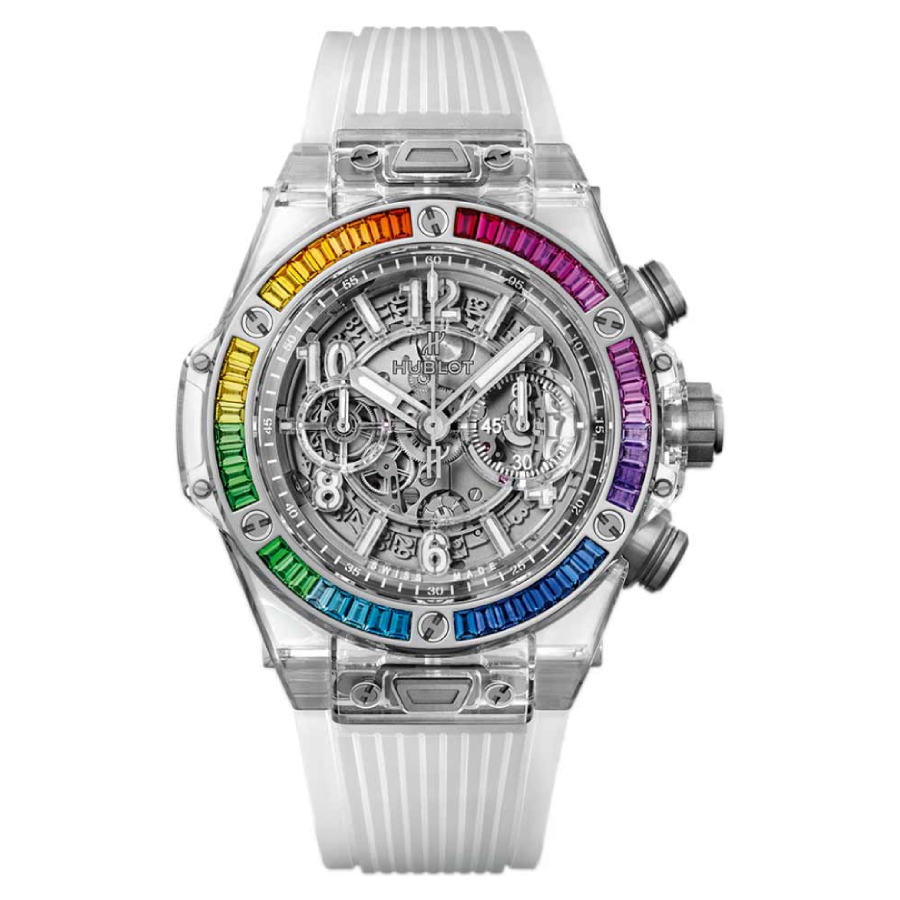 Hublot Big Bang Unico “Rainbow” Sapphire Case 411.JX.4803.RT.4099 True to Original Copy