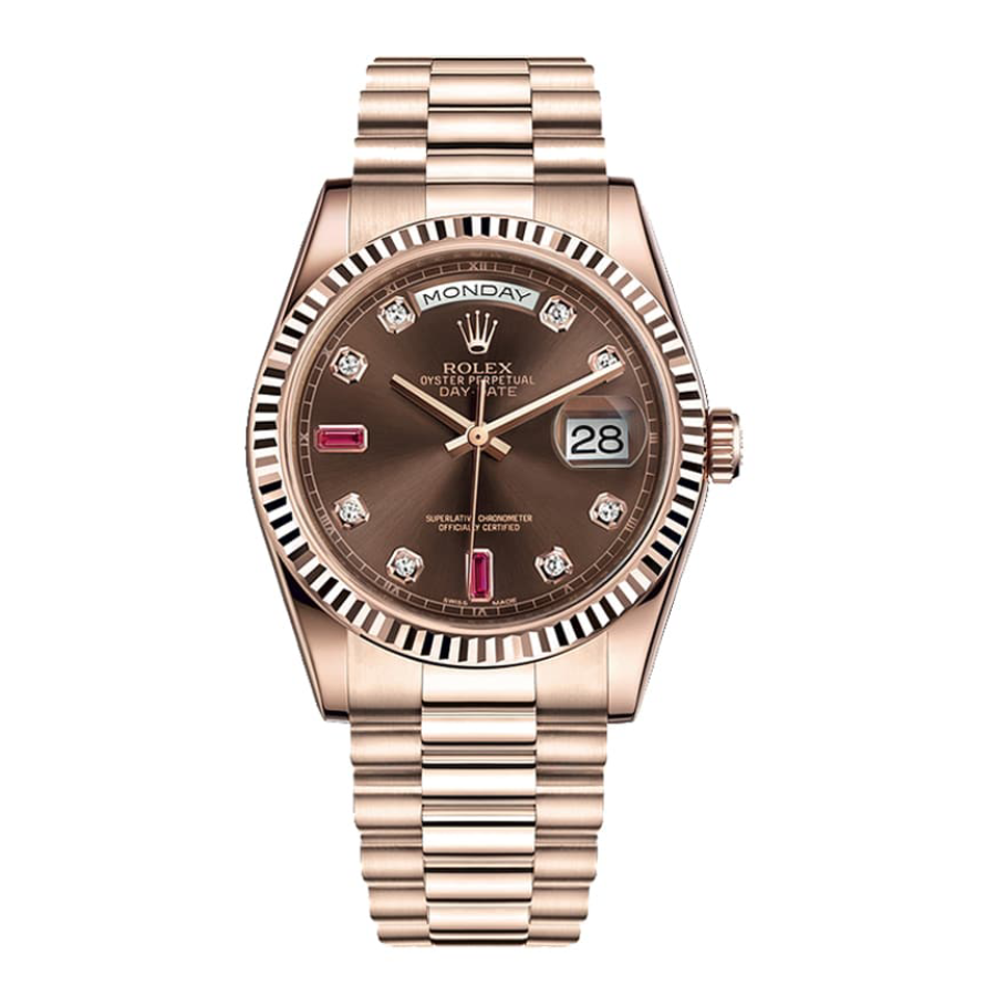 Rolex Day-Date 128235 “Chocolate Dial” Top Grade Clone 1:1