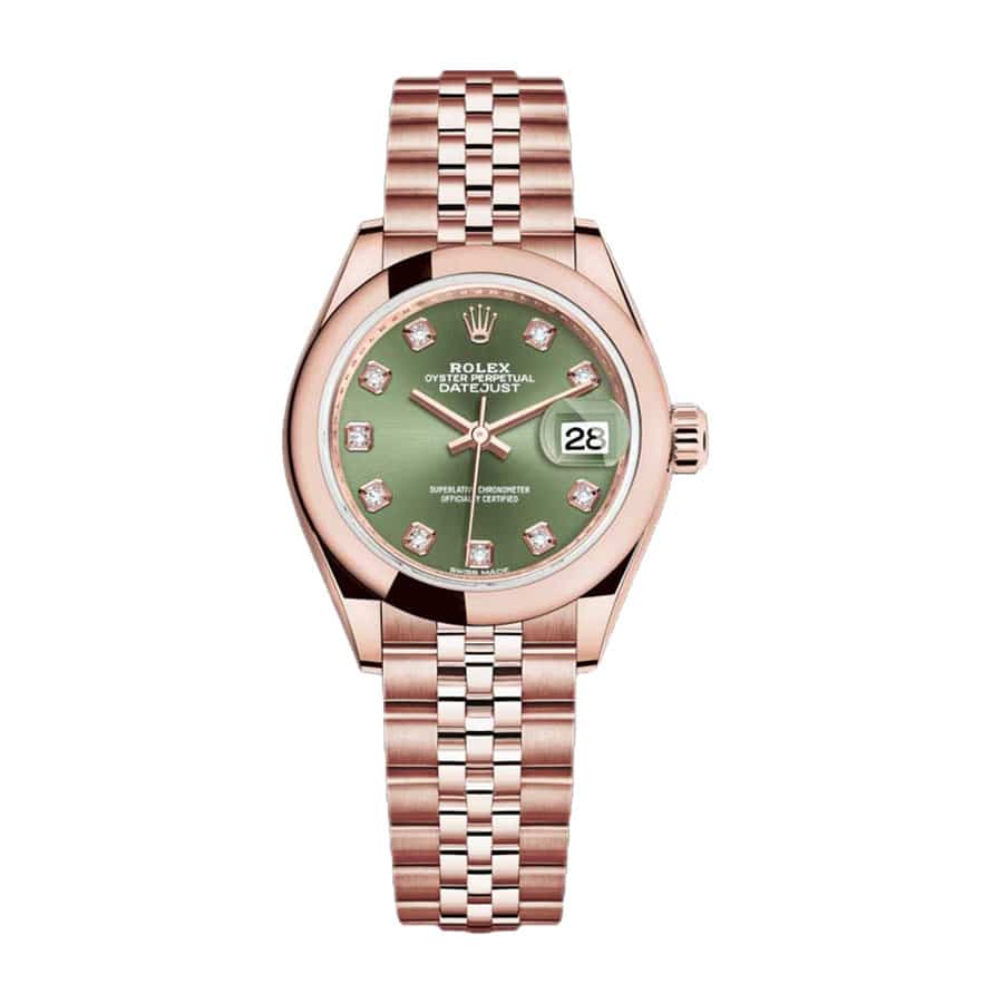 Rolex Lady-Datejust 279165 Green Diamond Dial Premium Copy 1:1