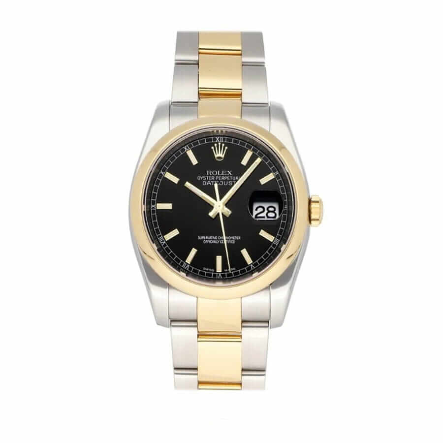 Rolex Datejust Yellow Gold Black Dial 116203 “Oyster” Master Clone Quality